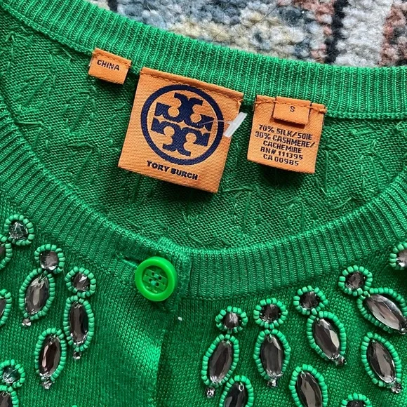 Tory Burch silk/cashmere cardigan - Picture 3 of 4